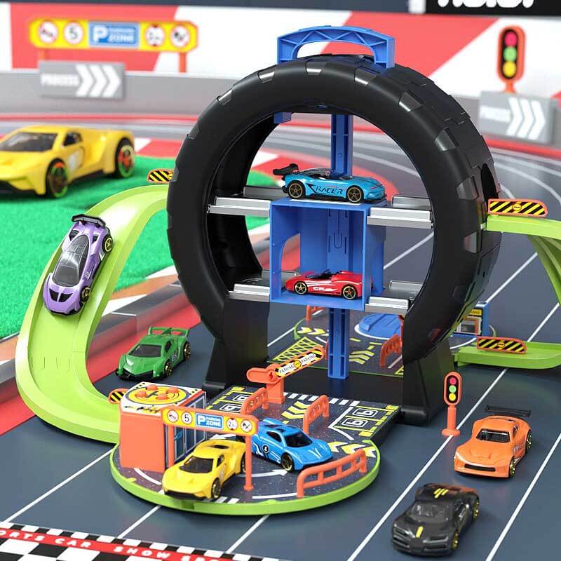 WheelWorld - Zestawy do zabawy z puzzlami i torami samochodowymi Adventure Toys