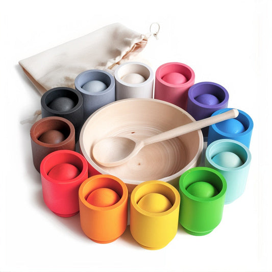 ColorNest – zabawki sortujące Waldorf